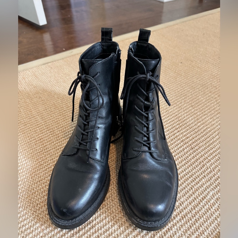 Sam Edelman Lace-Up Leather Boots